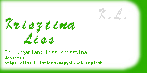 krisztina liss business card